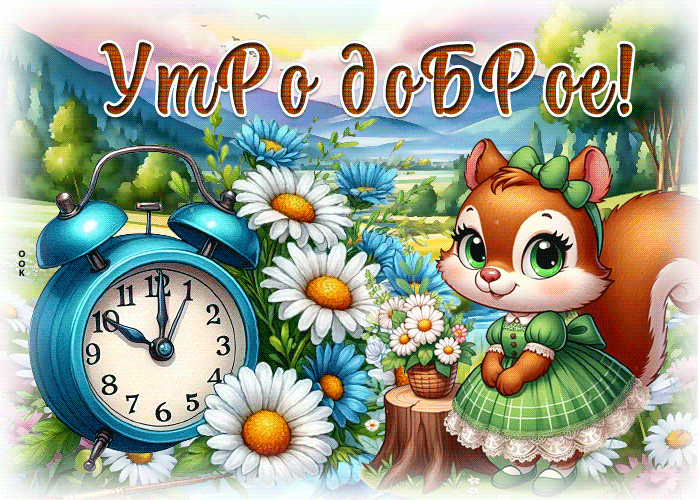 Postcard вдохновляющая гиф-открытка, утро доброе