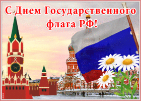 Картинка анимационная открытка день государственного флага рф