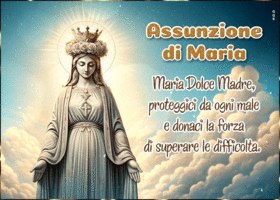 Postcard assunzione di maria