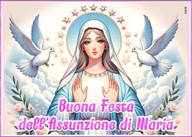 Postcard assunzione di maria