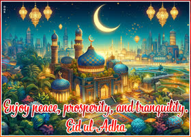 Postcard bakr id/eid ul-adha