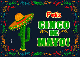 Postcard battle of puebla (cinco de mayo)