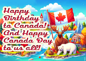 Postcard canada day