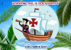 Postcard columbus day