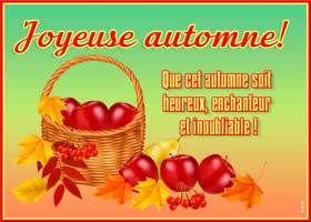 Postcard début de l'automne (équinoxe d'automne)