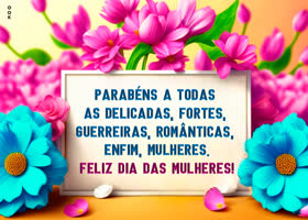 Postcard dia internacional da mulher