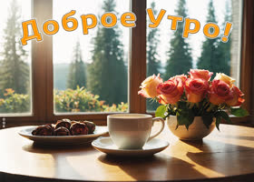 Postcard доброе утро! открытка с ароматом кофе