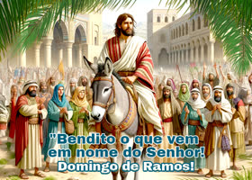 Postcard domingo de ramos