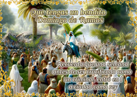 Postcard domingo de ramos