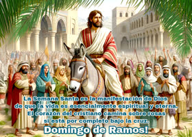 Postcard domingo de ramos