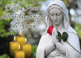 Postcard ferragosto / assunzione di maria