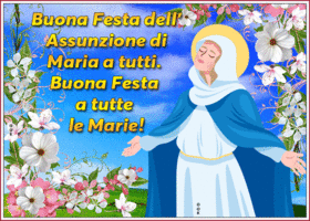 Postcard ferragosto / assunzione di maria