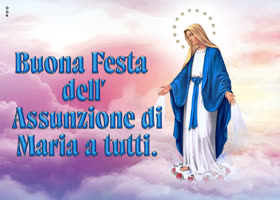 Postcard ferragosto / assunzione di maria