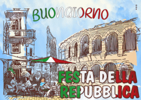 Postcard festa della repubblica