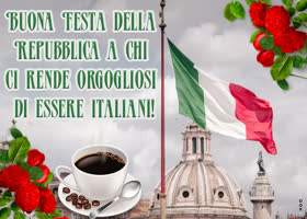Postcard festa della repubblica