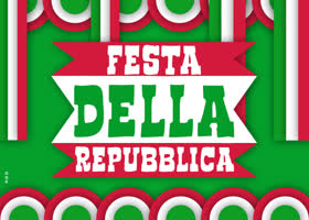 Postcard festa della repubblica