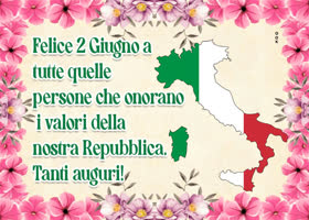 Postcard festa della repubblica