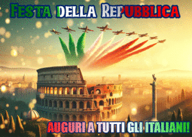Postcard festa della repubblica