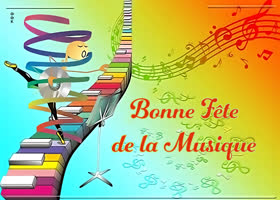 Postcard fête de la musique