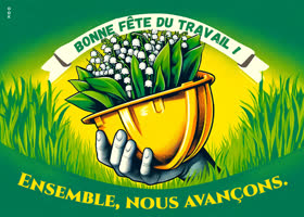 Postcard fête du travail