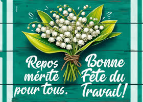 Postcard fête du travail