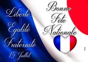 Postcard fête nationale (prise de la bastille)