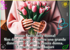 Postcard giornata internazionale della donna