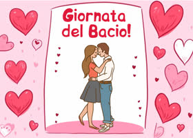 Postcard giornata mondiale del bacio