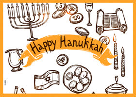 Postcard hanukkah