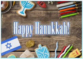 Postcard hanukkah