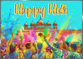 Postcard holi