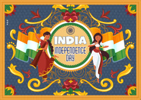 Postcard independence day