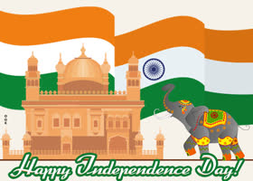 Postcard independence day