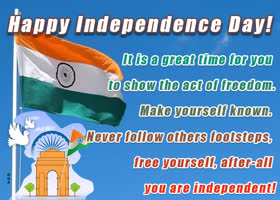 Postcard independence day