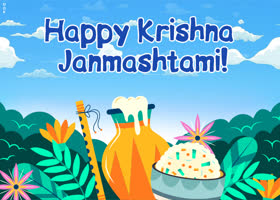 Postcard janmashtami