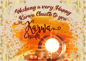 Postcard karaka chaturthi (karva chauth)