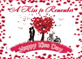 Postcard kiss day