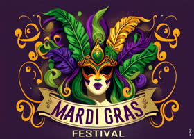 Postcard mardi gras