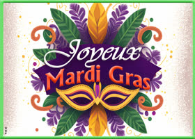 Postcard mardi gras