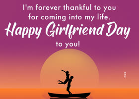 Postcard national girlfriend day