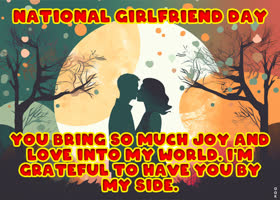 Postcard national girlfriend day