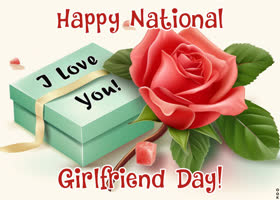 Postcard national girlfriend day