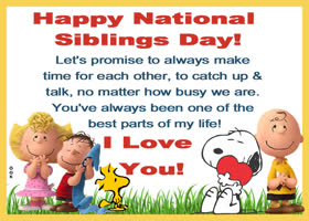 Postcard national siblings day