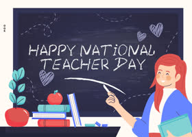 Postcard national teacher day