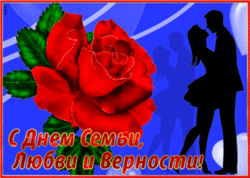 Picture открытка день семьи любви и верности с розой