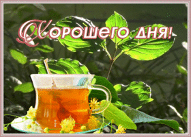 Картинка открытка хорошего дня с чаем