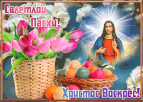 Картинка открытка с пасхой христос воскрес