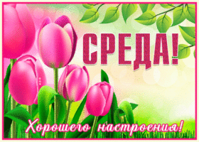 Открытка открытка со средой с цветами