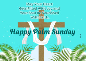 Postcard palm sunday