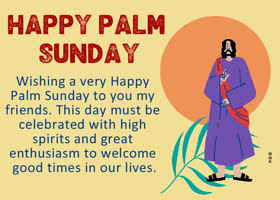 Postcard palm sunday